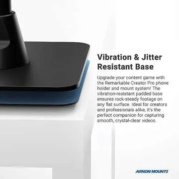 ARKON Mounts - Remarkable Creator Cookie Decorator Mount | Overhead Phone Mount & Pico Projector Mount | Overhead Tripod Mount for Video Recording, Vlogging, Cooking, Crafting, Drawing