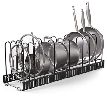 Vdomus Expandable Rack for Cabinets - Adjustable Pot Rack with 4 DIY Storage Positions - Holds up to...