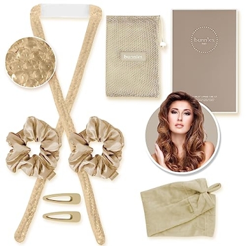 Bunnies Hair GelCurler Express Curl Kit - Fast Acting Low Heat Hair Curler for Beautiful Damage Free...