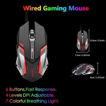 Cakce Colorful RGB Gaming Combo for All Devices