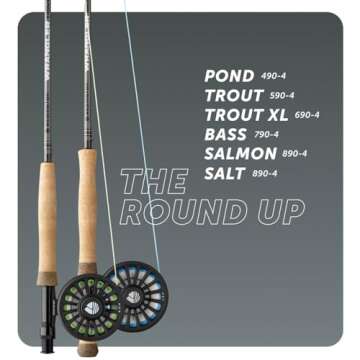 Redington Wrangler Trout Fly Fishing Kit, 5 Weight 9 Foot Rod, Crosswater Reel, Fly Line, Leader, & Carrying Case