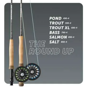 Redington Wrangler Trout Fly Fishing Kit, 5 Weight 9 Foot Rod, Crosswater Reel, Fly Line, Leader, & Carrying Case