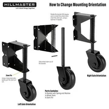 Shop HILLMASTER Heavy Duty Gate Wheel Caster Kit