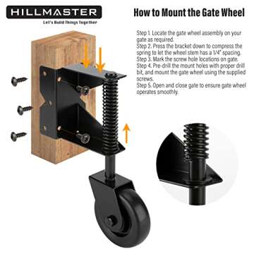 Shop HILLMASTER Heavy Duty Gate Wheel Caster Kit