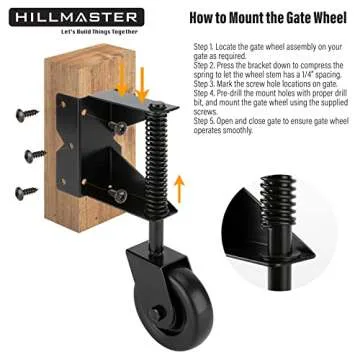 Shop HILLMASTER Heavy Duty Gate Wheel Caster Kit