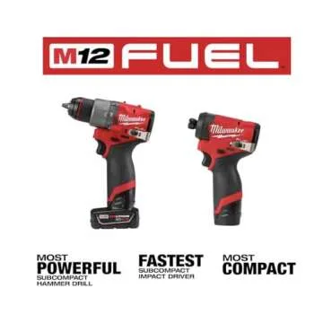 Milwaukee M12 Cordless Hammer Drill & Impact Driver Kit