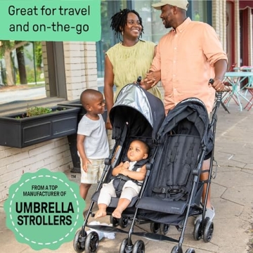 Summer Infant 3Dlite Lightweight Double Stroller for Travel