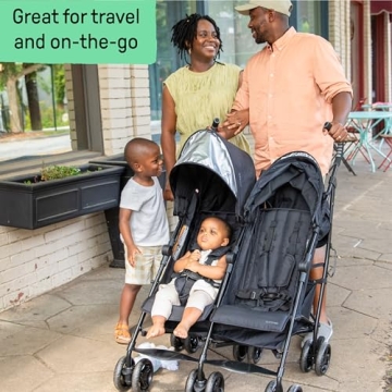 Summer Infant 3Dlite Lightweight Double Stroller for Travel