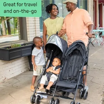 Summer Infant 3Dlite Lightweight Double Stroller for Travel