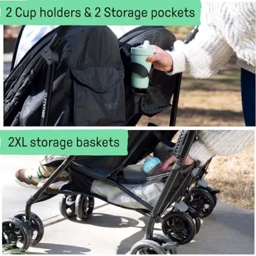 Summer Infant 3Dlite Lightweight Double Stroller for Travel
