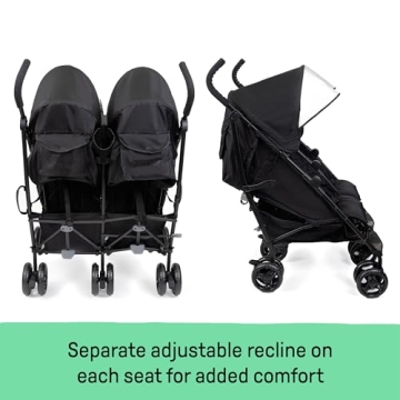 Summer Infant 3Dlite Lightweight Double Stroller for Travel