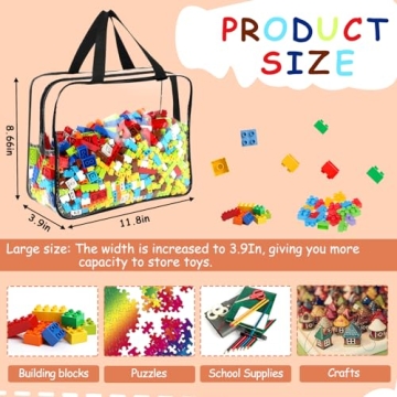 Large Toy Storage Bags with Labels - Durable PVC Organizers