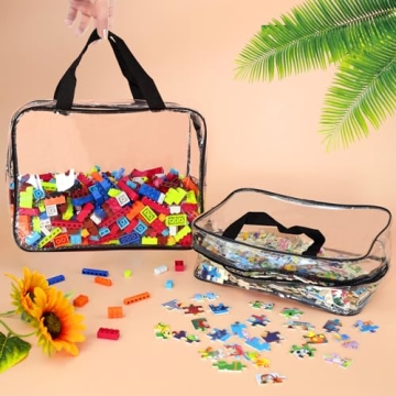 Large Toy Storage Bags with Labels - Durable PVC Organizers