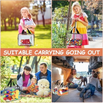 Large Toy Storage Bags with Labels - Durable PVC Organizers