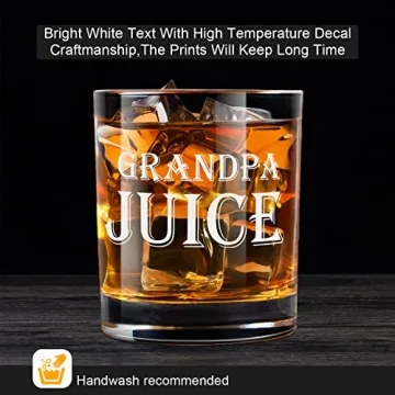 Funny Whiskey Glass Gift for Grandpa - 12 oz