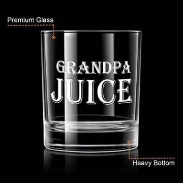 Funny Whiskey Glass Gift for Grandpa - 12 oz