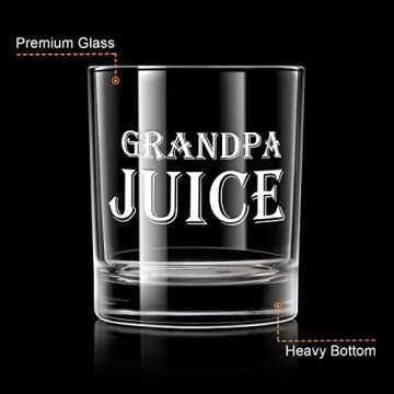 Funny Whiskey Glass Gift for Grandpa - 12 oz