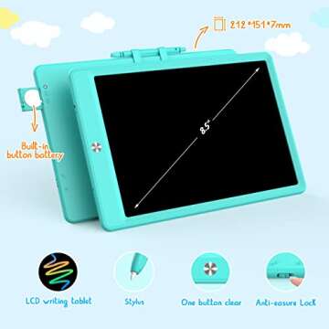 BUKEBU Toddler Toys for 3-6 Years Old Girls Boys, LCD Writing Tablet 8.5 Inch Doodle Board, Electron...
