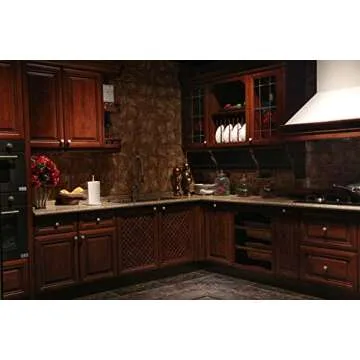 LUTAVOY Marble Paper Towel Holders Copper Plated Standing Kitchen Paper Towel Holder with Marble Base (KZ22 - Gold)