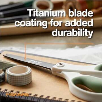 Fiskars All Purpose Scissors (2-Pack) - High Performance and Designed for Comfort and Cutting Sticky...