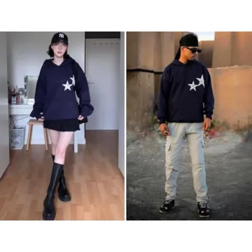 Aelfric Eden Oversized Y2K Star Graphic Hoodie for All