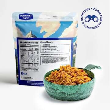 Backpacker's Pantry Chana Masala - Freeze Dried Backpacking & Camping Food - Emergency Food - 21 Gra...