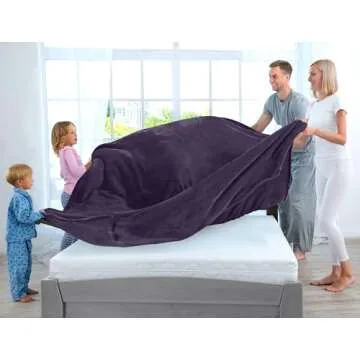 Luxury Purple Fleece Blanket by Utopia Bedding - Queen Size