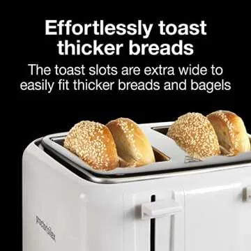 Proctor Silex 4 Slice Toaster with Extra Wide Slots for Bagels, Cool-Touch Walls, Shade Selector, To...