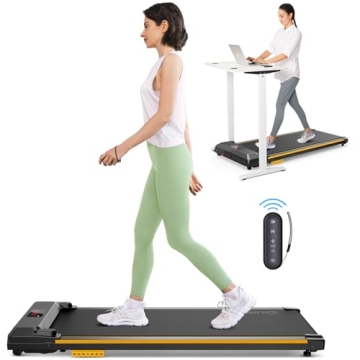 UREVO Under Desk Treadmill, Walking Pad 2 in 1 for Home/Office, Portable Walking Pad Treadmill with ...