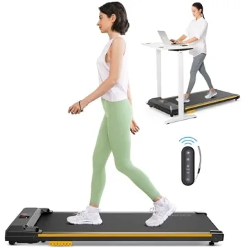 UREVO Under Desk Treadmill, Walking Pad 2 in 1 for Home/Office, Portable Walking Pad Treadmill with ...