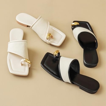 Lymphvity Women's Stylish Ring Toe Sandals for Summer