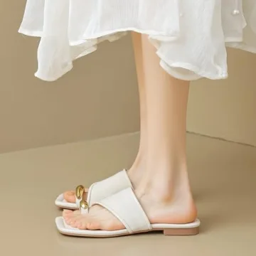 Lymphvity Women's Stylish Ring Toe Sandals for Summer