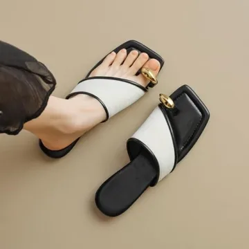 Lymphvity Women's Stylish Ring Toe Sandals for Summer