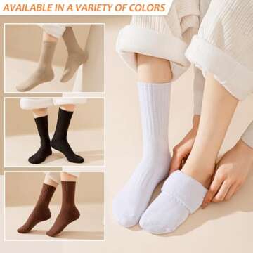 VoJoPi Cozy Wool Socks for Women - 5 Pairs of Thermal Comfort