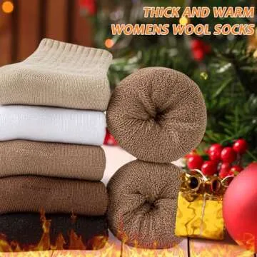 VoJoPi Cozy Wool Socks for Women - 5 Pairs of Thermal Comfort
