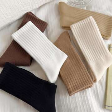 VoJoPi Cozy Wool Socks for Women - 5 Pairs of Thermal Comfort