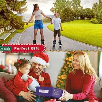 Nattork Adjustable Inline Skates with Light-Up Wheels