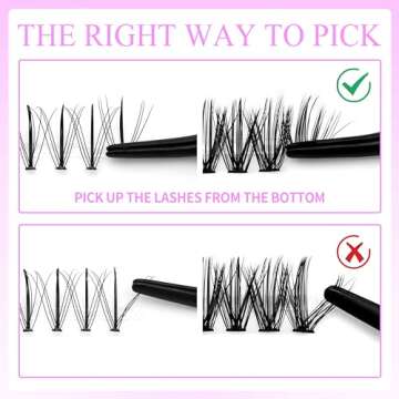 VEYESBEAUTY Lash Clusters Kit Individual Cluster Lash Extensions with Bond & Seal Bottom, Spike, 30D+40D Volume Lashes Multi-type Mixed DIY Eyelash Tray for Self Application at Home