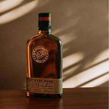 18.21 Man Made Original Sweet Tobacco 3-in-1 Body Wash, Shampoo, & Conditioner for Men, All Hair & Skin Types, Strengthens and Moisturizes in a Manly Aroma, 18 Fl Oz