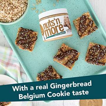 Nuts ‘N More Cookie Butter Peanut Butter Spread - High Protein, Low Carb, Low Sugar, Gluten Free, Non-GMO, All-Natural Nut Butter Snack (15oz Jar)