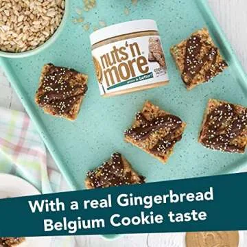 Nuts ‘N More Cookie Butter Peanut Butter Spread - High Protein, Low Carb, Low Sugar, Gluten Free, Non-GMO, All-Natural Nut Butter Snack (15oz Jar)