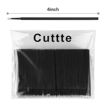 Cuttte 500PCS Disposable Micro Swabs for Eyelash Extensions and Makeup