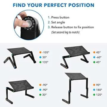 Adjustable Laptop Stand by Mount-It! for Home and Work