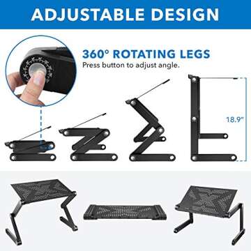 Adjustable Laptop Stand by Mount-It! for Home and Work
