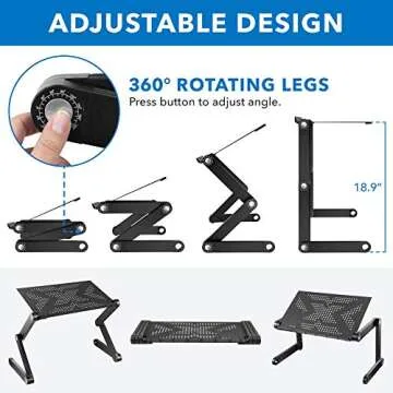 Adjustable Laptop Stand by Mount-It! for Home and Work