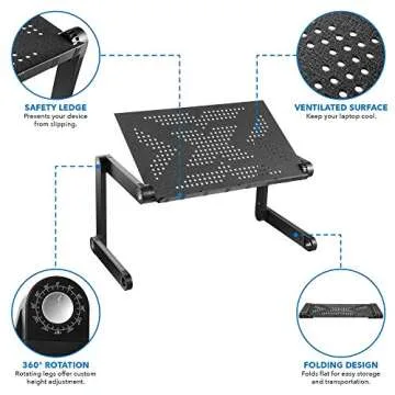 Adjustable Laptop Stand by Mount-It! for Home and Work