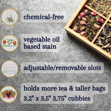 Eco-Friendly Bamboo Tea Organizer Box for Tea Lovers