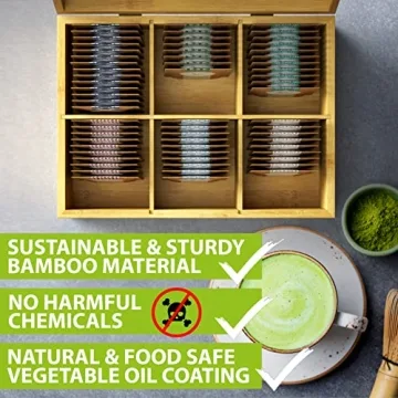 Eco-Friendly Bamboo Tea Organizer Box for Tea Lovers