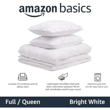 Luxury Amazon Basics Queen Size Comforter Set - All Season