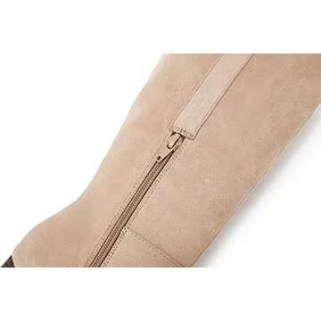 Stylish SERAIH Womens Thigh High Boots with Block Heel